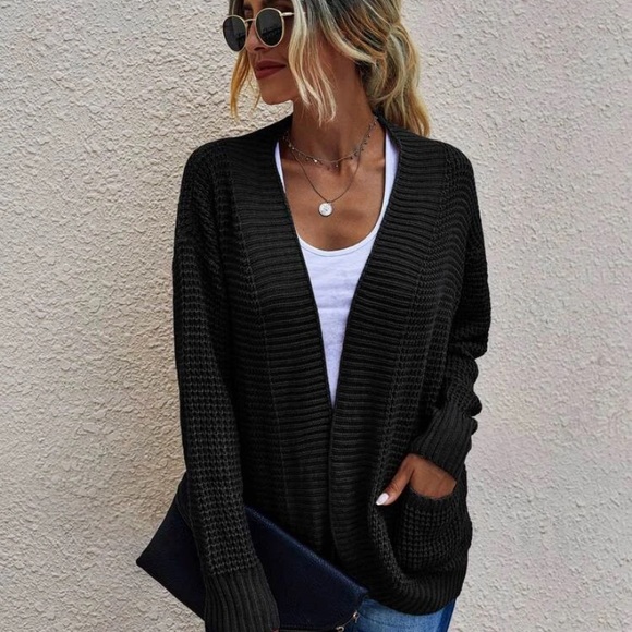 Pocket Open Front Cardigan - Picture 2 of 5